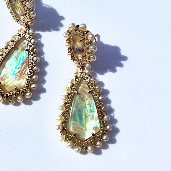 NWT Kendra Scott Beaded Camry Earrings - Picture 2 of 4